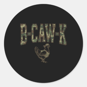 Adesivo Redondo Frango B-caw-k engraçado camuflagem militar do exé