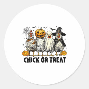 Adesivo Redondo Frango Engraçado Ou Guloseima Halloween Bruxa Assu