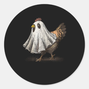 Adesivo Redondo Frango Ultrygeist, Fantasma de Frango, Halloween D