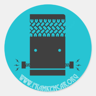 Adesivo Redondo Frankencar Sticker com Web site