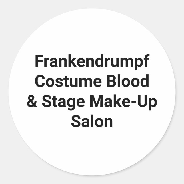 Adesivo Redondo Frankendrumpf Costume Sangue Hankamer Artjunkhaus (Frente)