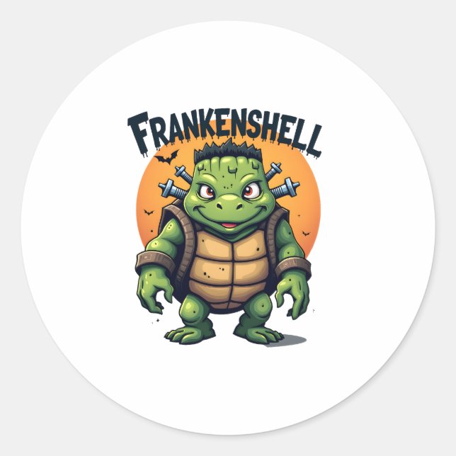 Adesivo Redondo Frankenshell Turtle (Frente)