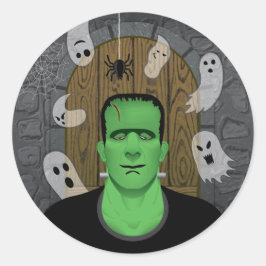 Adesivo Redondo Frankenstein & Ghosts Sticker