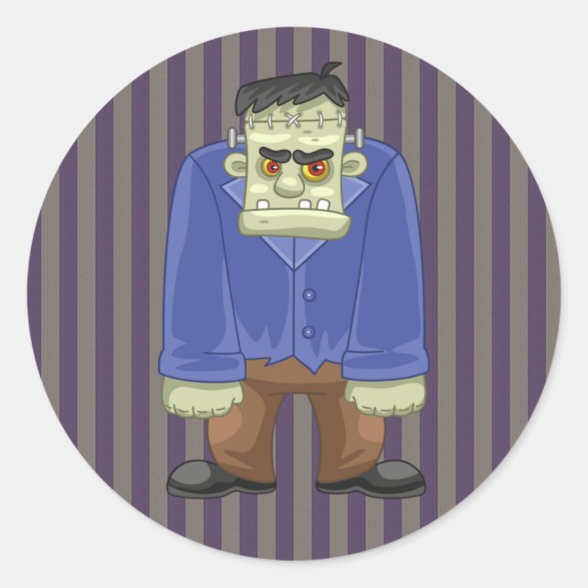 Adesivo Redondo Frankenstein Stickers (Frente)