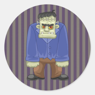 Adesivo Redondo Frankenstein Stickers