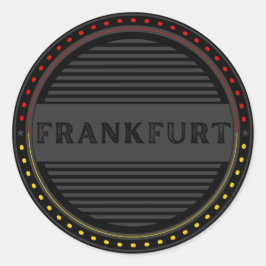 Adesivo Redondo Frankfurt City Pride Emblem – German Identity