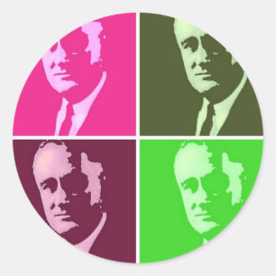 Adesivo Redondo Franklin D. Roosevelt
