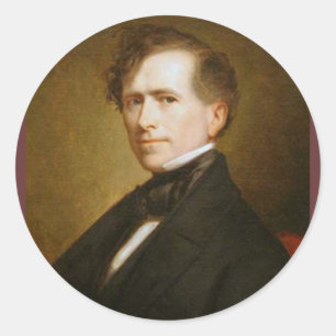 Adesivo Redondo Franklin Pierce 14 Presidente
