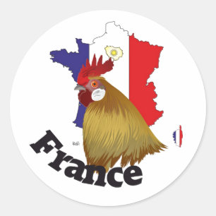 Adesivo Redondo Frankreich França Francia Aufkleber