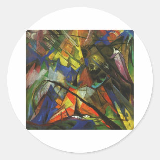 Adesivo Redondo Franz Marc - Tirol Tirol 1914 Orb Luz Canvas