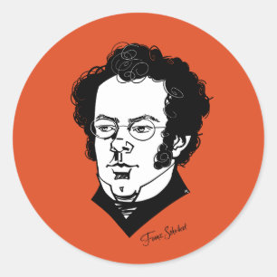 Adesivo Redondo Franz Schubert