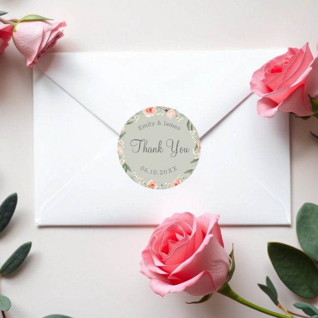 Adesivo Redondo Fraqueza rosa, romântica (Criador carregado)