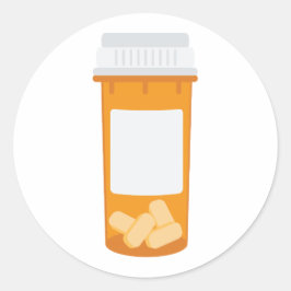 Adesivo Redondo Frasco de comprimidos
