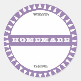 Adesivo Redondo frasco de conservas caseiro escrito em pastel boni