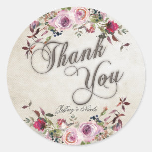 Adesivo Redondo Frasco de pedreiro rústico das peônias do