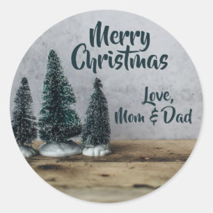 Adesivo Redondo Frasco Pincel Árvores de madeira derivada