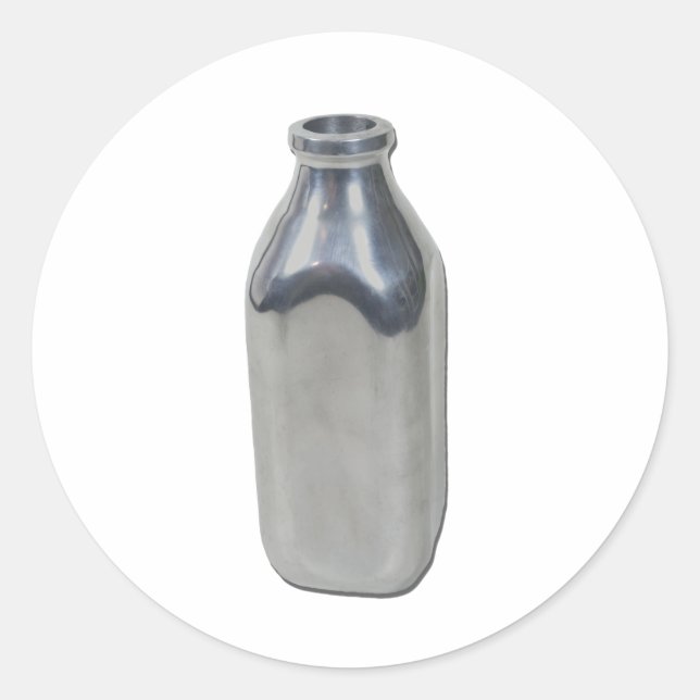 Adesivo Redondo FrascoDeLeite De Prata050111 (Frente)