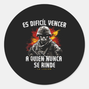 Adesivo Redondo Frase Motivacional Legionária Espanhola do Motto