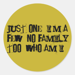 Adesivo Redondo Frase órfão da passagem do preto SESTRA