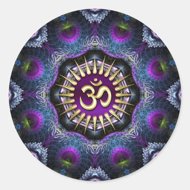 Adesivo Redondo Fraturas rosadas roxas OM Blindagem (Frente)