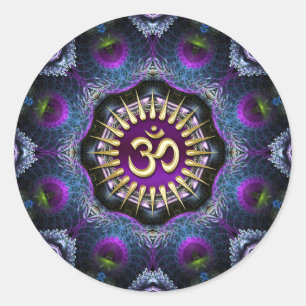 Adesivo Redondo Fraturas rosadas roxas OM Blindagem