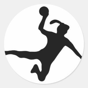 Adesivo Redondo frauenhandball do spielerin do handball