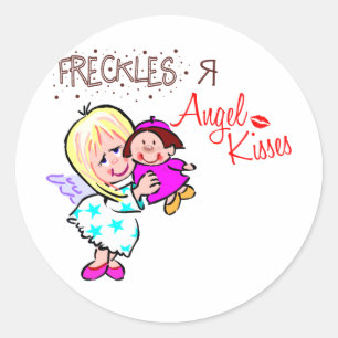 Adesivo Redondo Freckles São Beijos Anjos