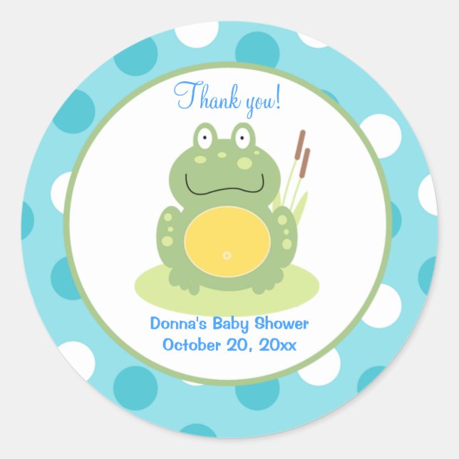 Adesivo Redondo Freddy, o Sapo do Favor Redondo (Frente)