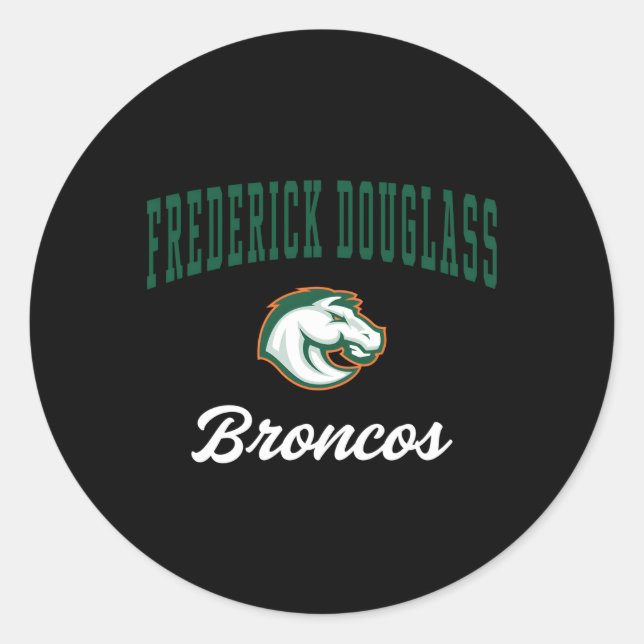 Adesivo Redondo Frederick Douglass Segundo grau Broncos (Frente)