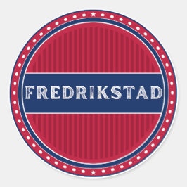 Adesivo Redondo Fredrikstad City Pride Emblem – Norwegian Identity