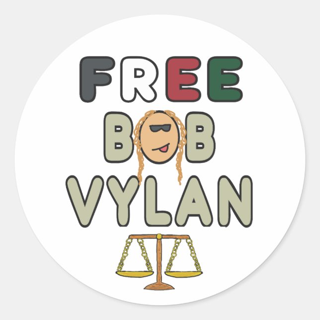 Adesivo Redondo Free Bob Vylan (Frente)