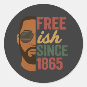 Adesivo Redondo Free-ish desde 1865, 1965, História Negra