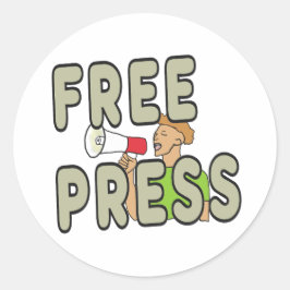 Adesivo Redondo Free Press