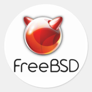 Adesivo Redondo FreeBsd logo