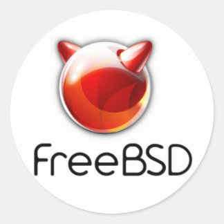 Adesivo Redondo FreeBsd logo