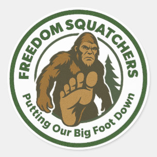 Adesivo Redondo Freedom Squatchers Stickers (round)