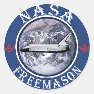 Adesivo Redondo Freemason da NASA
