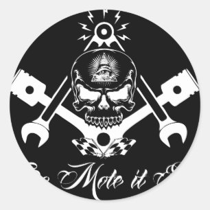 Adesivo Redondo Freemason-Widows-Sons-Masonic-Hotrod-Logo-20160407