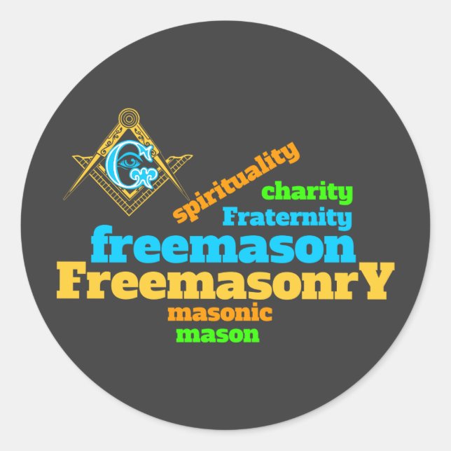 Adesivo Redondo Freemasonry (Frente)