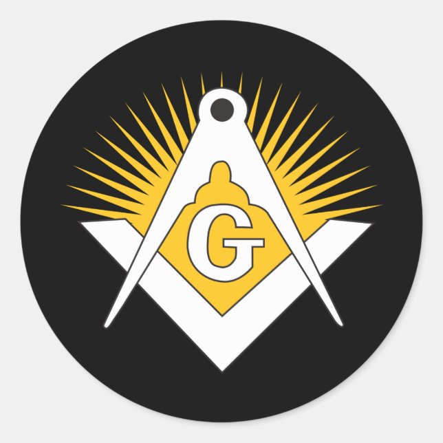 Adesivo Redondo Freemasonry symbol (Frente)