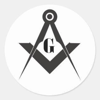 Adesivo Redondo Freemasonry symbol