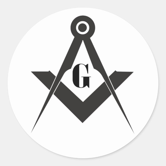 Adesivo Redondo Freemasonry symbol (Frente)