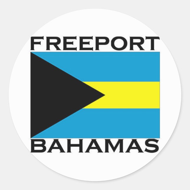 Adesivo Redondo Freeport, Bahamas (Frente)