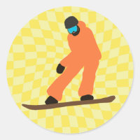 Freeride Snowboarder Em Traje Laranja Verificado