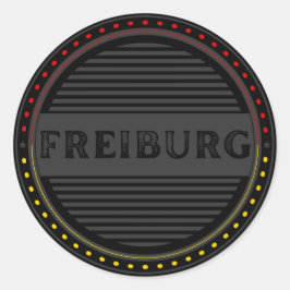Adesivo Redondo Freiburg City Pride Emblem – German Identity
