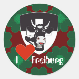Adesivo Redondo Freiburg Suíça Suisse Svizzera autocolante