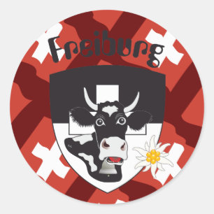 Adesivo Redondo Freiburg Suíça Suisse Svizzera autocolante