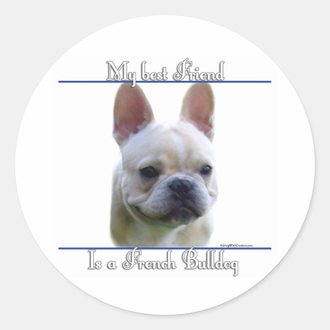 Adesivo Redondo Frenchie Best Friend 2 - Sticker (Frente)