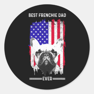 Adesivo Redondo Frenchie Pai Para O Lover Men K
