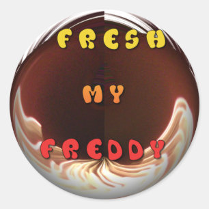 Adesivo Redondo Fresco meu Freddy Art Impressão